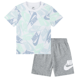 Boys' Toddler - Nike SMU Futura Toss 2 Piece Shorts Set - White/Grey