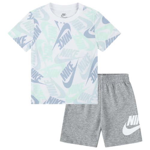 

Nike Boys Nike SMU Futura Toss 2 Piece Shorts Set - Boys' Toddler White/Grey Size 4T