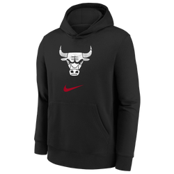 Boys' Grade School - Nike Bulls Club City Edition Pullover Hoodie - Black/Multi