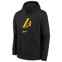 Boys' Grade School - Nike Lakers Club City Edition Pullover Hoodie - Black/Multi