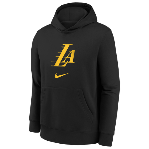 

Boys NBA NBA Lakers Club City Edition Pullover Hoodie - Boys' Grade School Black/Multi Size M