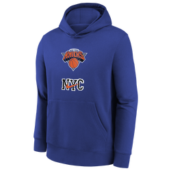 Boys' Grade School - Nike Knicks Club City Edition Pullover Hoodie - Orange/Royal