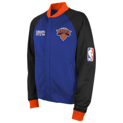 Boys' Grade School - Nike Knicks Dri-FIT Showtime Full-Zip Hoodie - Orange/Black/Royal