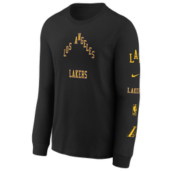 Boys' Grade School - Nike Lakers ES CE Max 90 Long Sleeve T-Shirt - Multi/Black