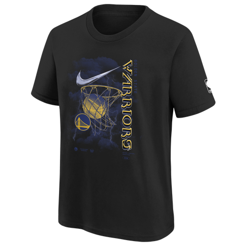 

Boys NBA NBA Warriors CTS OGC Max 90 Short Sleeve T-Shirt - Boys' Grade School Black/Multi Size L