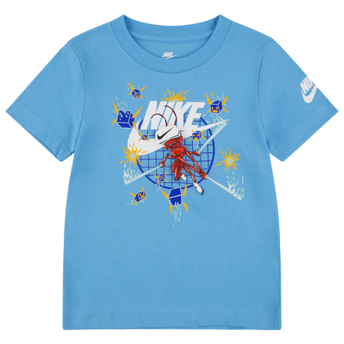

Boys Nike Nike Virtual Realanty Short Sleeve T-Shirt - Boys' Toddler Baltic Blue/White Size 4T