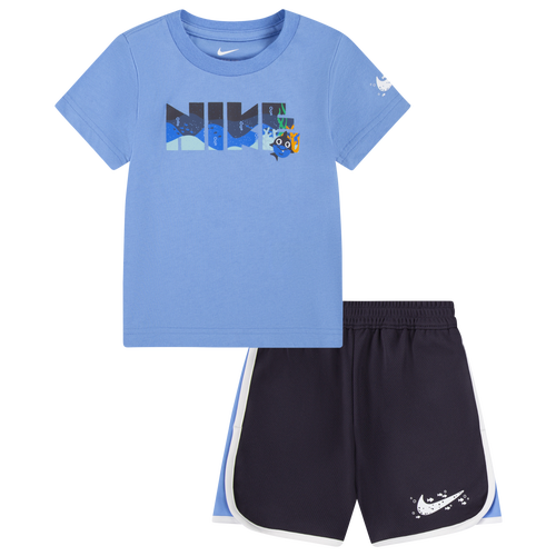 

Boys Nike Nike Coral Reef T-Shirt/Short Set - Boys' Toddler Gridiron/White Size 2T