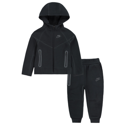 BOYS - Nike Tech Fleece Hooded Full-Zip Set - Black