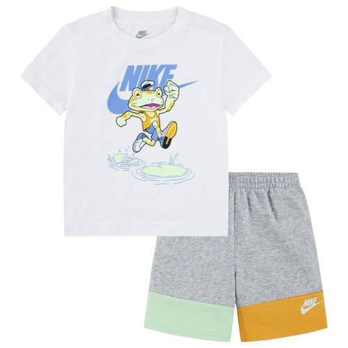 

Boys Nike Nike KSA Shorts Set - Boys' Toddler Gray/Multi Size 4T