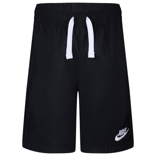 Shop Nike Boys Preschool   Lbr Woven Shorts In Black/white