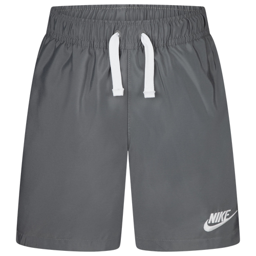 

Boys Preschool Nike Nike LBR Woven Shorts - Boys' Preschool Gray/White Size 5