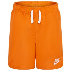 Boys' Preschool - Nike LBR Woven Shorts - Orange/White