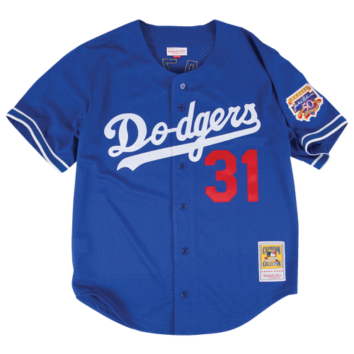 

Mitchell & Ness Mens Mike Piazza Mitchell & Ness Dodgers BP Jersey - Mens Blue Size L