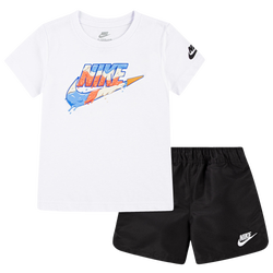 Boys' Toddler - Nike Futura Ice Cream Woven Short Set - Black/White