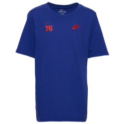 Boys' Grade School - Nike 76ers Essential Club T-Shirt - Rush Blue/Red