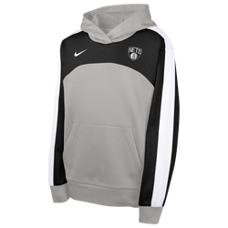 Boys' Grade School - Nike Nets TF Start5 Hoodie GX - Silver/Silver