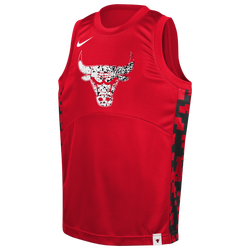 Boys' Grade School - Nike Bulls Dri-FIT Start5 Jersey CS GX - Red/Red