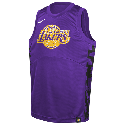 

Boys Nike Nike Lakers Dri-FIT Start5 Jersey CS GX - Boys' Grade School Purple/Purple Size M