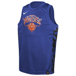 Boys' Grade School - Nike Knicks Dri-FIT Start5 Jersey CS GX - Blue/Blue