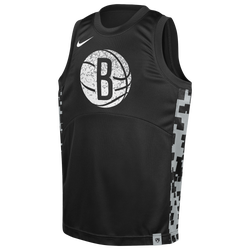 Boys' Grade School - Nike Nets Dri-FIT Start5 Jersey CS GX - Black/Black