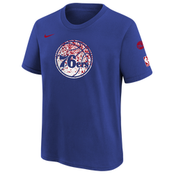 Boys' Grade School - Nike 76Ers Essential S/S Cc T-Shirt - Blue/Blue