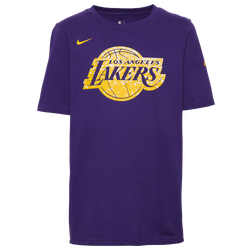 Boys' Grade School - Nike Lakers Essential S/S Cc T-Shirt - Purple/Purple