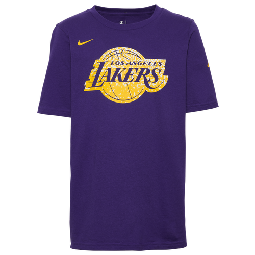 

Boys Nike Nike Lakers Essential S/S Cc T-Shirt - Boys' Grade School Purple/Purple Size M