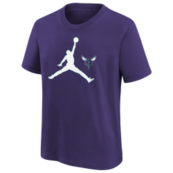 Boys' Grade School - Nike Hornets Essential Swoosh S/S T-Shirt - Purple/Purple