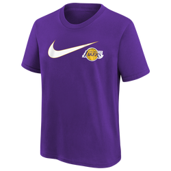 Boys' Grade School - Nike Lakers Essential Swoosh S/S T-Shirt - Purple/Purple