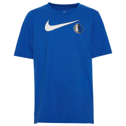 Boys' Grade School - Nike Mavericks Essential Swoosh S/S T-Shirt - Blue/Blue