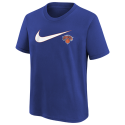 Boys' Grade School - Nike Knicks Essential Swoosh S/S T-Shirt - Blue/Blue