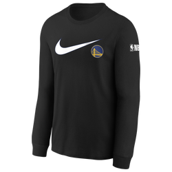 Boys' Grade School - Nike Warriors Essential Swoosh L/S T-Shirt - Black/Black