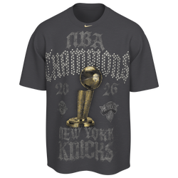 Boys' Grade School - Nike Knicks '26 Champs LR Short Sleeve T-Shirt - Anthracite/Gold