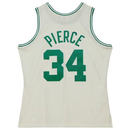 

Mitchell & Ness Mens Paul Pierce Mitchell & Ness Celtics Cream Jersey - Mens Off White/White/White Size S