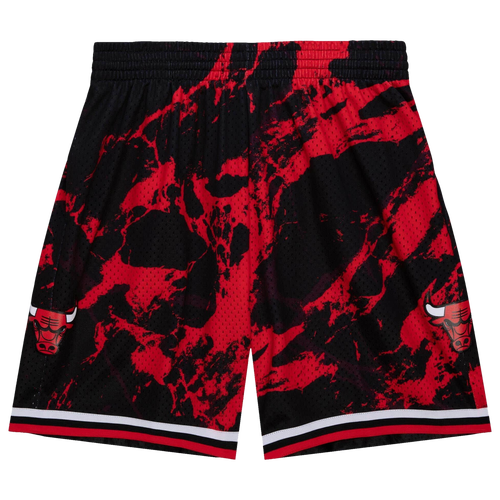 

Mitchell & Ness Mens Chicago Bulls Mitchell & Ness Bulls Marble Shorts - Mens Black Size S