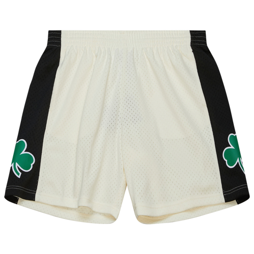 

Mitchell & Ness Mens Boston Celtics Mitchell & Ness Celtics Cream Shorts - Mens Off White/White/White Size XXL