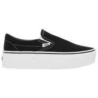 Vans white shop slip on sale