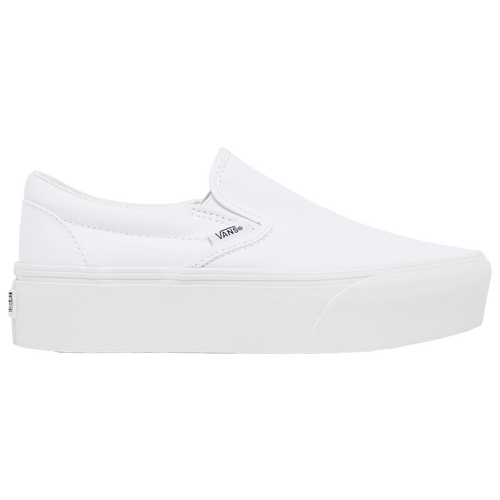 

Vans Womens Vans Classic Slip on Stackform - Womens Shoes White/White Size 09.0