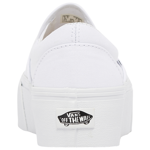 Shops white vans slip ons platform