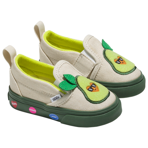 

Boys Vans Vans Classic Slip On - Boys' Toddler Shoe Beige/Green Size 07.0