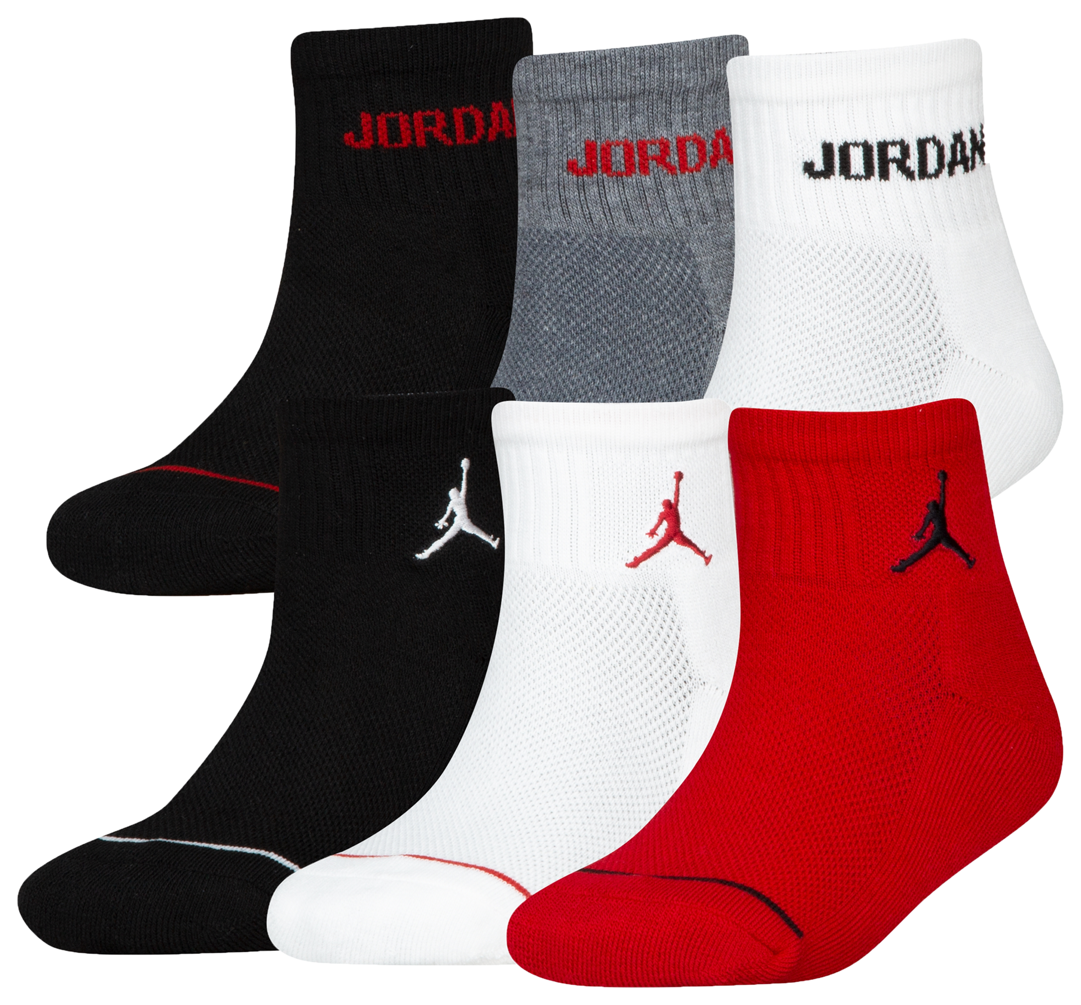 Jordan Jumpman 6 Pack Quarter Socks