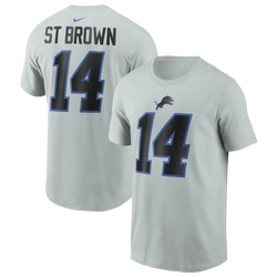 Men's - Nike Lions NFL Rival AB14 Short Sleeve T-Shirt - Silver