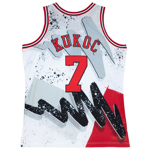 

Mitchell & Ness Mens Toni Kukoc Mitchell & Ness Bulls Hyp Hoops Jersey - Mens White/White Size M