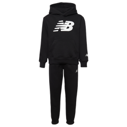 Boys' Preschool - New Balance Fleece Set  - White/Black