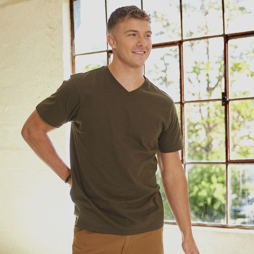 

CSG Mens CSG Basic V-Neck Short Sleeve T-Shirt - Mens Green/Olive Size S
