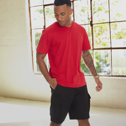 

CSG Mens CSG Basic V-Neck Short Sleeve T-Shirt - Mens Red/Red Size S