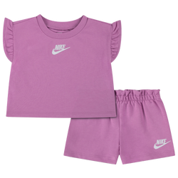 Girls' Preschool - Nike French Terry Set  - Light Magenta