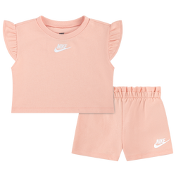 Girls' Preschool - Nike Baby French Terry Set  - White/Arctic Orange