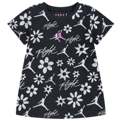 Girls' Preschool - Jordan Floral Flight AOP Dress - Black/White