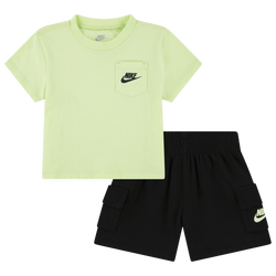 Boys' Preschool - Nike NSW Pocket T-Shirt and FT Short Set  - Black